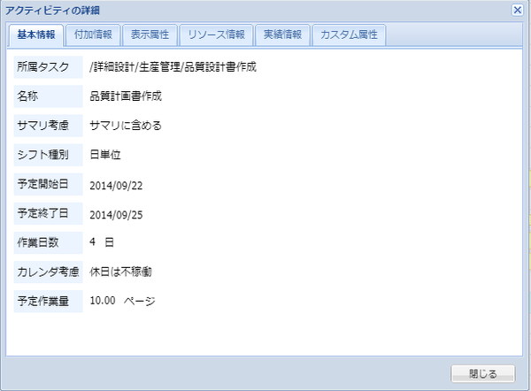 アクティビティの詳細(基本情報_日単位)
